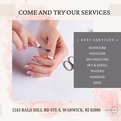 Come and try our services