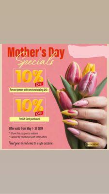 Mother's Day specials