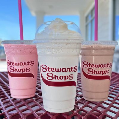 Stewart's milkshakes made with fresh & local award winning milk!