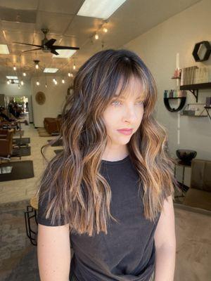 Balayage and cut