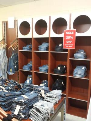 All jeans on sale now. .