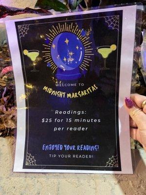 They offer readings from many different mediums, and tarot readers!