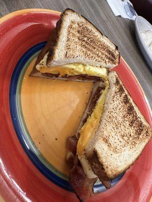 Bacon, egg and cheese sandwich