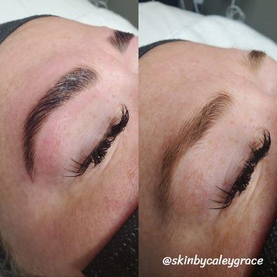 Brow lamination shaping and tint.