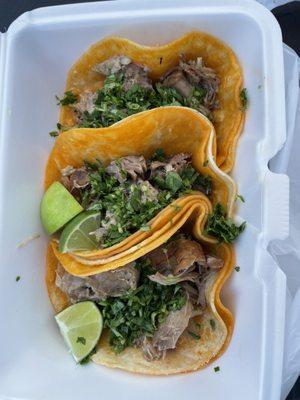 Carnitas street tacos