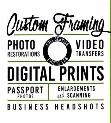 We are a full service print and frame studio.