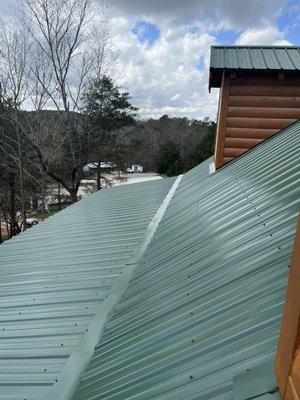 This is the final of a metal roof we installed!