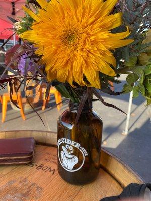 Pretty outdoor tables. Dogs welcome!