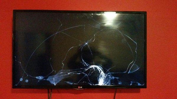 Damaged tv