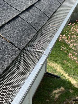 Bad gutter cover job