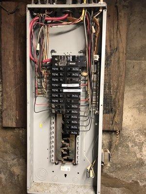 Electrical panel. To be ready. To installation the ew 200 A Main. Panel breaker