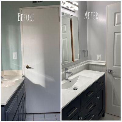 Before and after remodeling