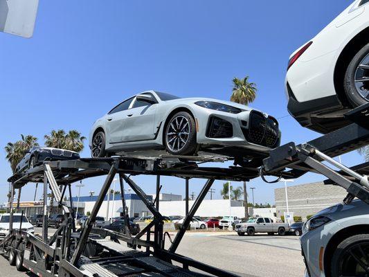 Coming off the truck