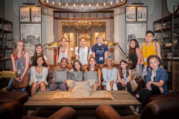 Group shot during the Restoration Hardware Gallery tour & workshop.