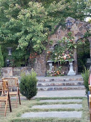 Outdoor altar area