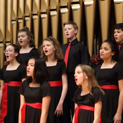 Boulder Children's Chorale singing at First United Methodist Church in Boulder.