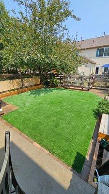 After Artificial turf