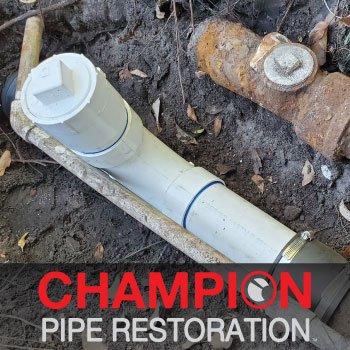 Champion Pipe Restoration repairs cast-iron pipes cheaper than traditional plumbing.