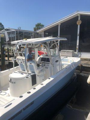 Jenny Too ! A 260SE Twin Vee Power Catamaran we use for our outings. Plenty of room for a group of 6.