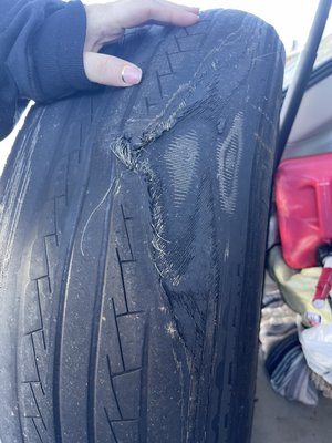 My tire blew and I had no idea it was this bad!