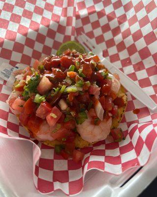 shrimp tostada