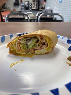 EC wrap with avocado