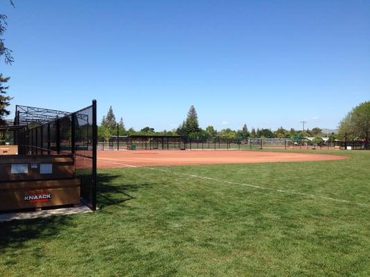 Baseball fields.