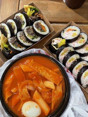 Great quality kimbap and ddukbokki!