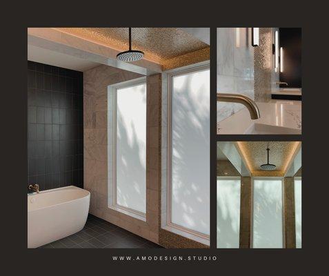 Residential Design
 New Construction
 Custom High-End Single Family Home
 Luxury Master Bath & Wet Room