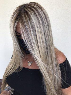 Blonde hair Blonde Highlights for this amazing Miami Girl by Alejandra Jim