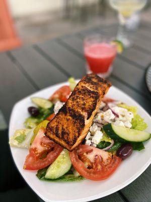 blackened salmon salad