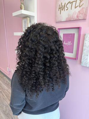 Flip-over Method Sew-in w/Wand Curls