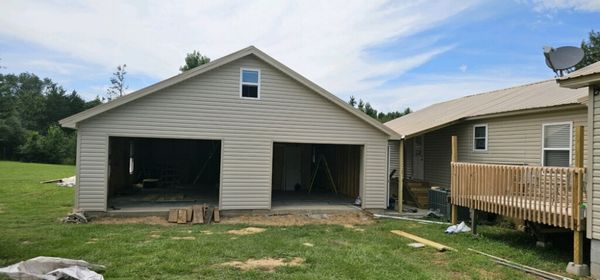 Custom two car garage