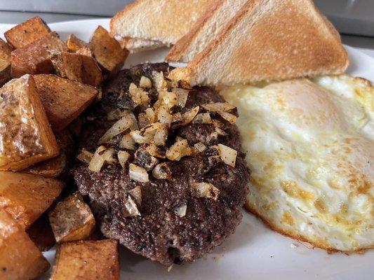 Breakfast hamburger steak