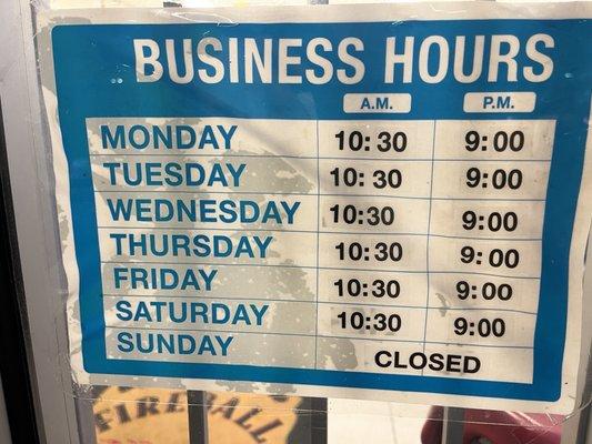 Business Hours