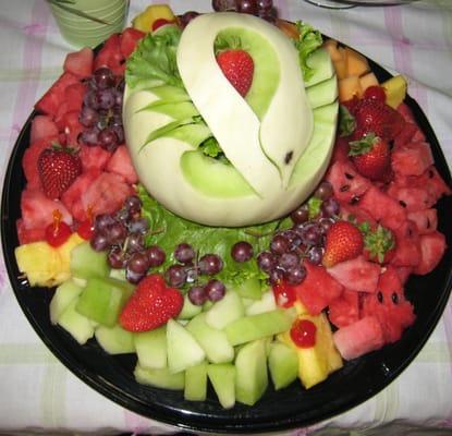 Honeydew Swan fruit tray