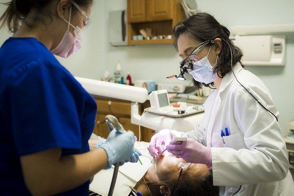 Dr Lee and Caroline our Hygienist