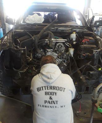 Shop owner Ken working hard on my 2011 Dodge Ram