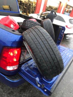 Mobile tire service/spare tire changes ..Tire delivery and installation services