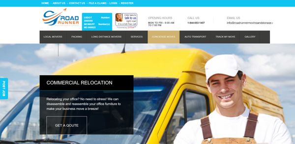 This is their website. Do NOT confuse with legitimate Roadrunner Moving company.