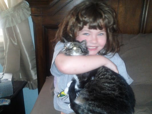 My daughter and cat Callie.  So happy and love.