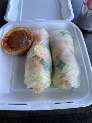 The salad rolls were delicious! The sauce was outstanding.