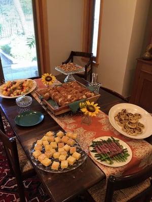 A yummy open house spread for the busy three day weekend