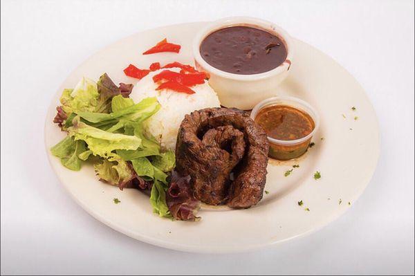 Churrasco with rice, beans and salad. Amazinggggg!!!!