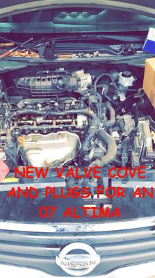 Valve cover, new plugs, coil swap, and thermostat replacement