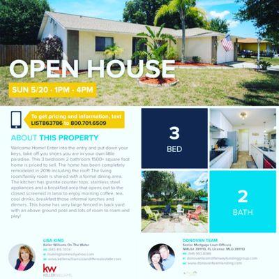 New Listing! OPEN HOUSE! May 20th 1-4pm 7020 Persimmon Pl, Sarasota