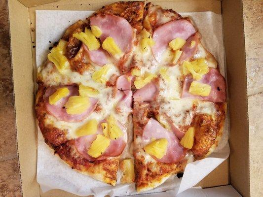 10" Hawaiian pizz $12.50