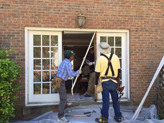 new patio door... demo stage...