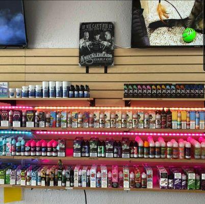 Large selection of E-juice come in and check it out!