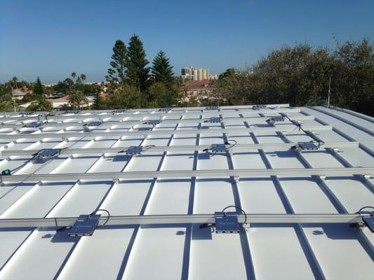 Enphase M215's on a standing seam metal roof.